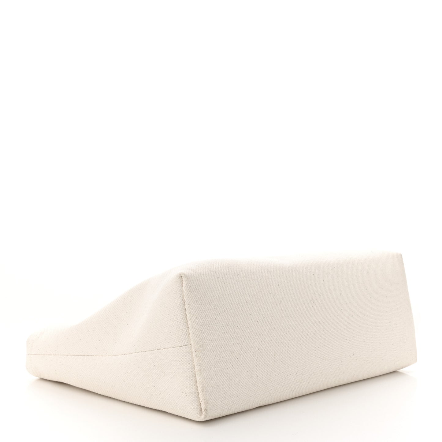 Canvas Calfskin Horizontal Cabas Natural Tan