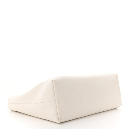 Celine Canvas Calfskin Horizontal Cabas Natural Tan 4 of 11