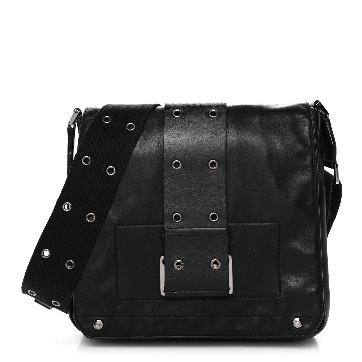 Calfskin Street Chic Messenger Black