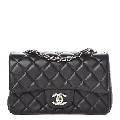 Chanel Lambskin Quilted Mini Rectangular Flap Black 1 of 9
