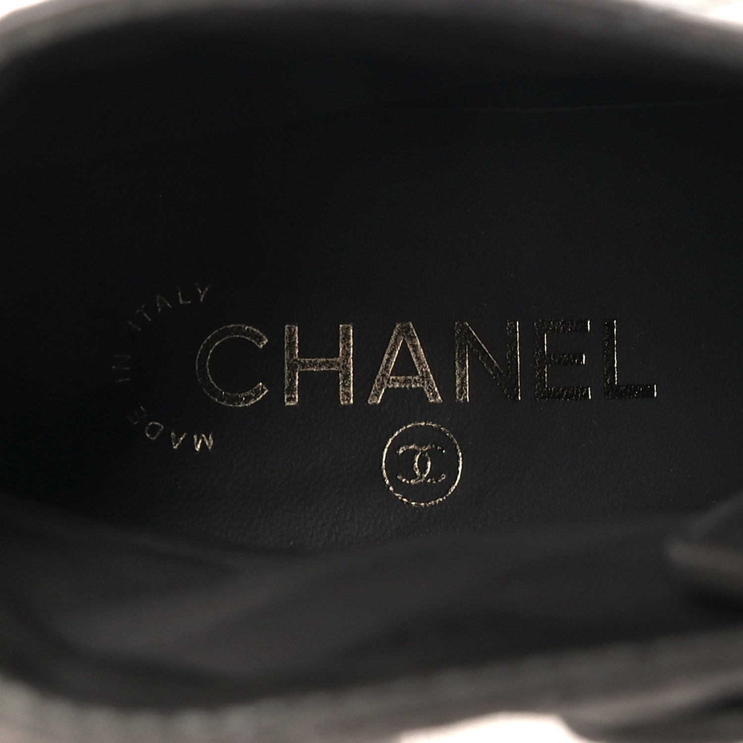 Chanel Shiny Lambskin Quilted Lace Up Combat Boots 39.5 Grey Black 8 of 10