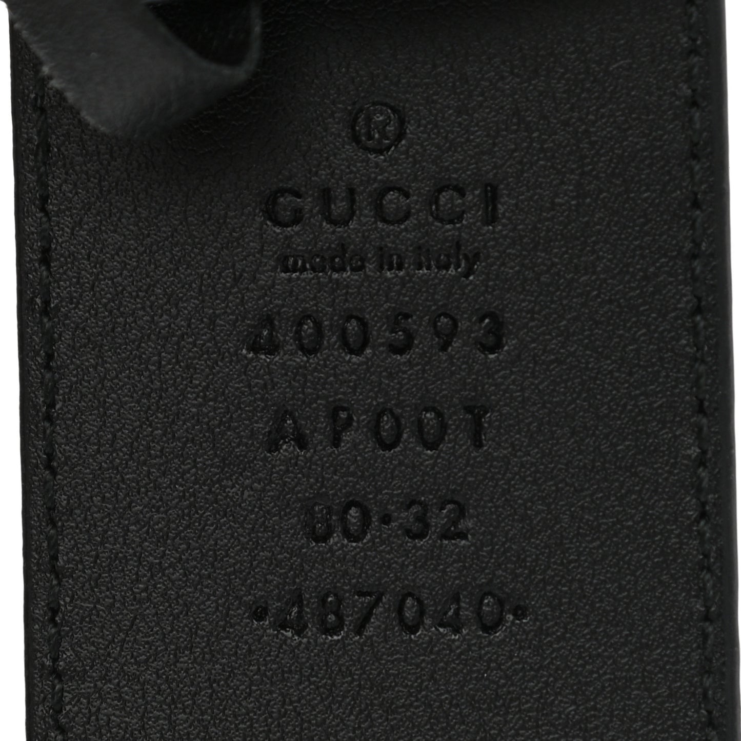 Calfskin Double G 40mm Belt 80 32 Black