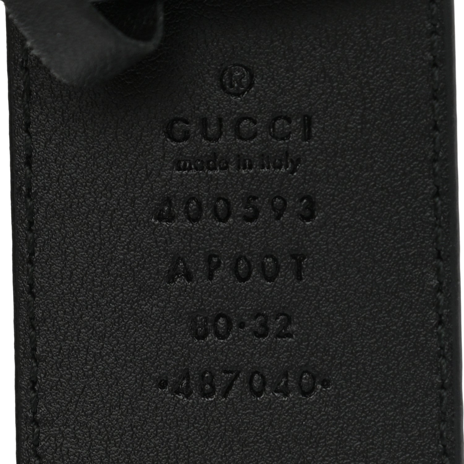 Gucci Calfskin Double G 40mm Belt 80 32 Black 3 of 4