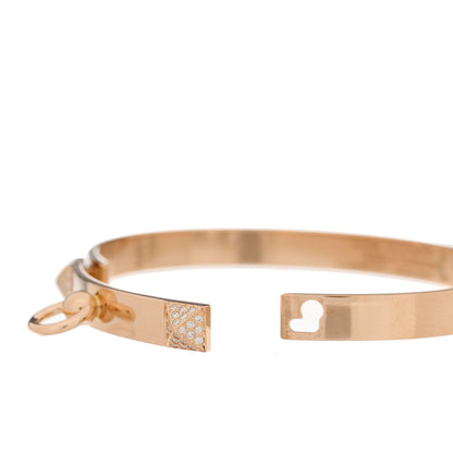Hermes 18K Rose Gold Diamond PM Collier De Chien Bracelet SH 4 of 4