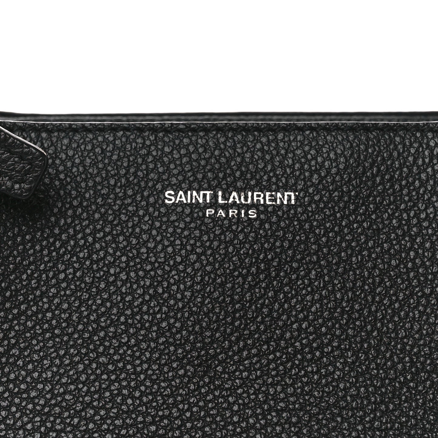 Grained Calfskin Small Cabas Rive Gauche Black