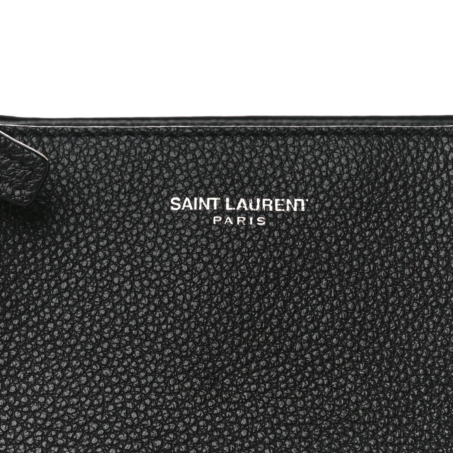 Saint Laurent Grained Calfskin Small Cabas Rive Gauche Black 8 of 11