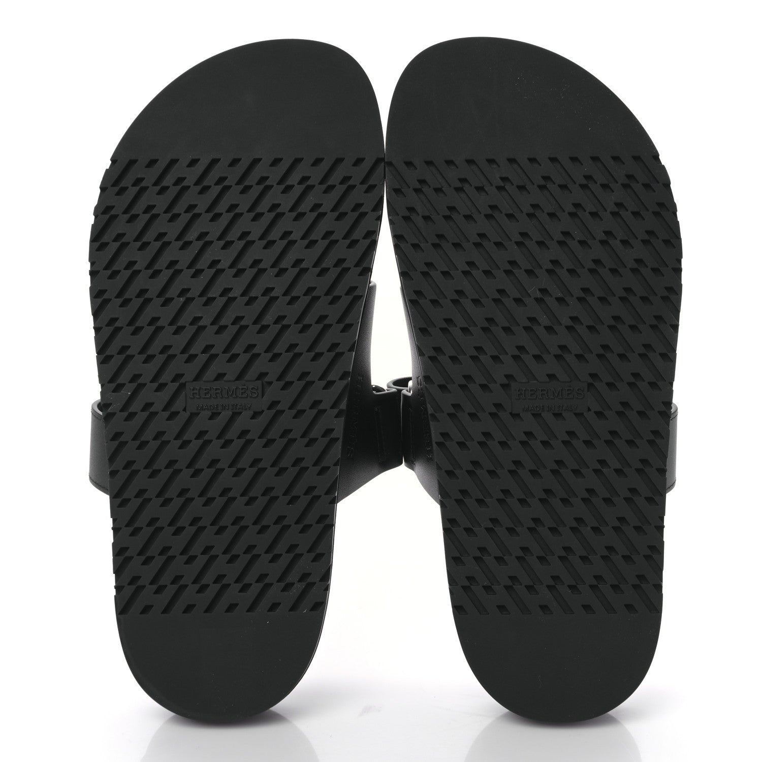 Hermes Calfskin Womens Chypre Sandals 37 Black 5 of 8