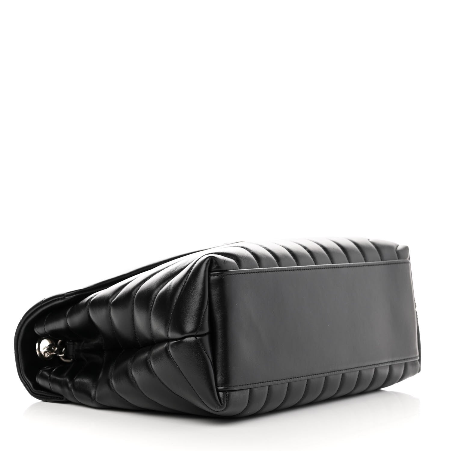Saint Laurent Calfskin Y Quilted Monogram Medium Loulou Chain Satchel Black 4 of 9