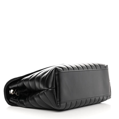 Saint Laurent Calfskin Y Quilted Monogram Medium Loulou Chain Satchel Black 4 of 9