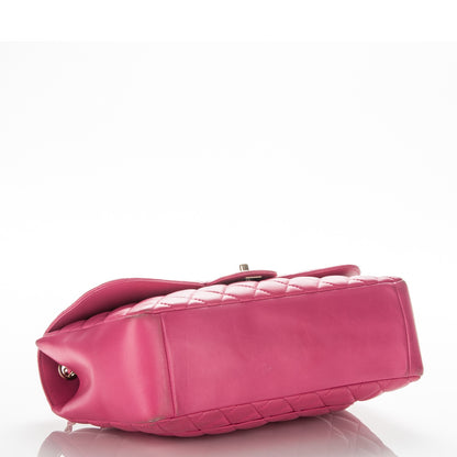 Chanel Lambskin Quilted Jumbo Mademoiselle Chic Flap Fuchsia 4 of 11