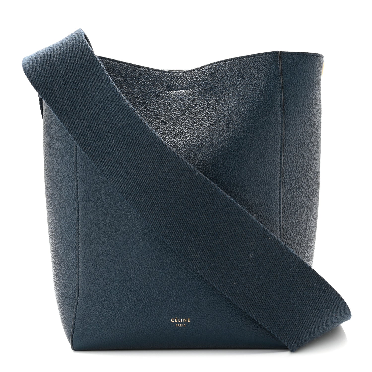 Celine Soft Grained Calfskin Small Sangle Bucket Bag Abyss Blue 1 of 8