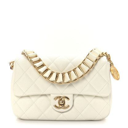 Chanel Caviar Quilted Chain Soul Flap White 1 of 9