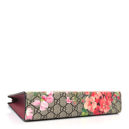 Gucci GG Supreme Monogram Blooms Large Cosmetic Case Beige Multicolor Dry Rose 4 of 9