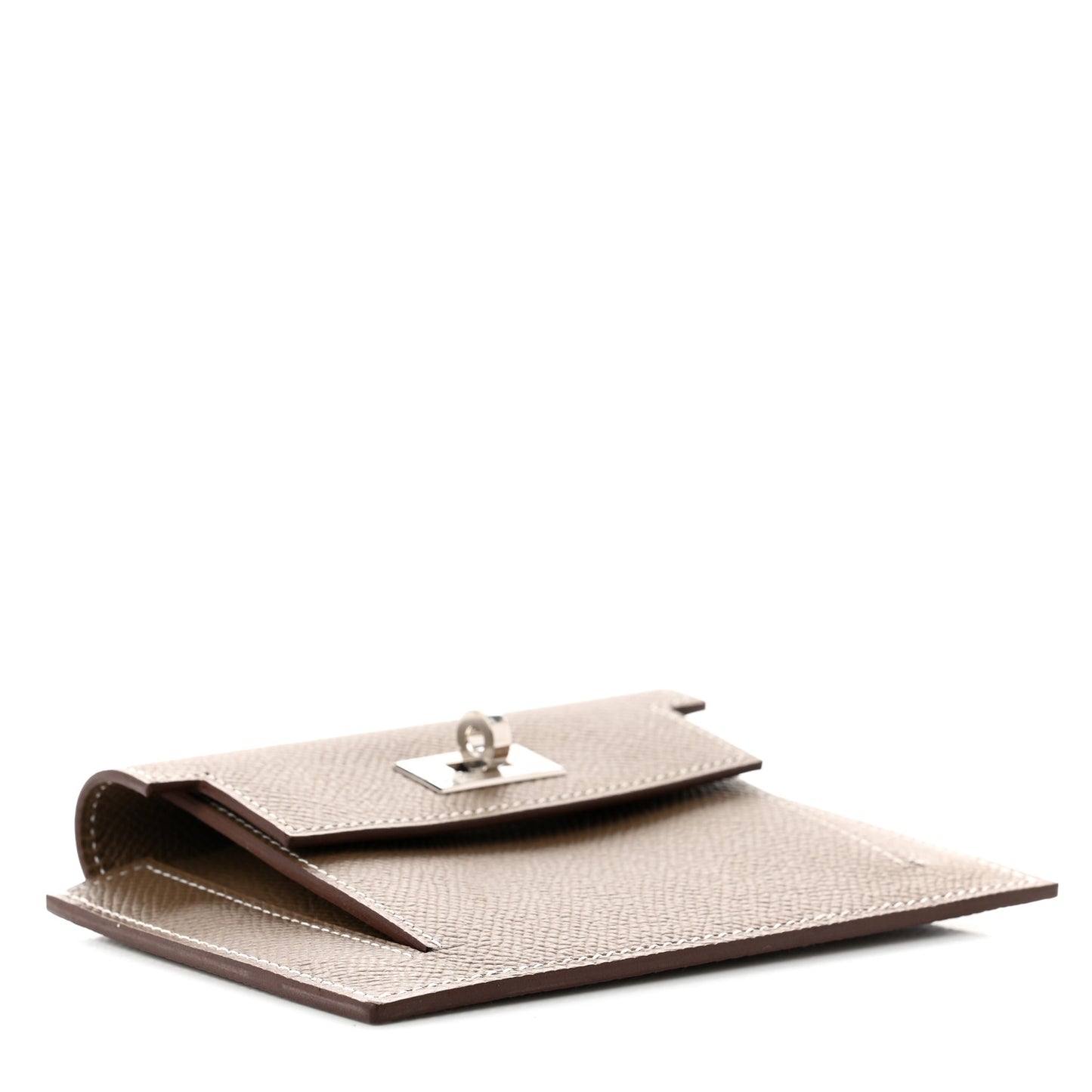 Epsom Kelly Pocket Compact Wallet Etoupe
