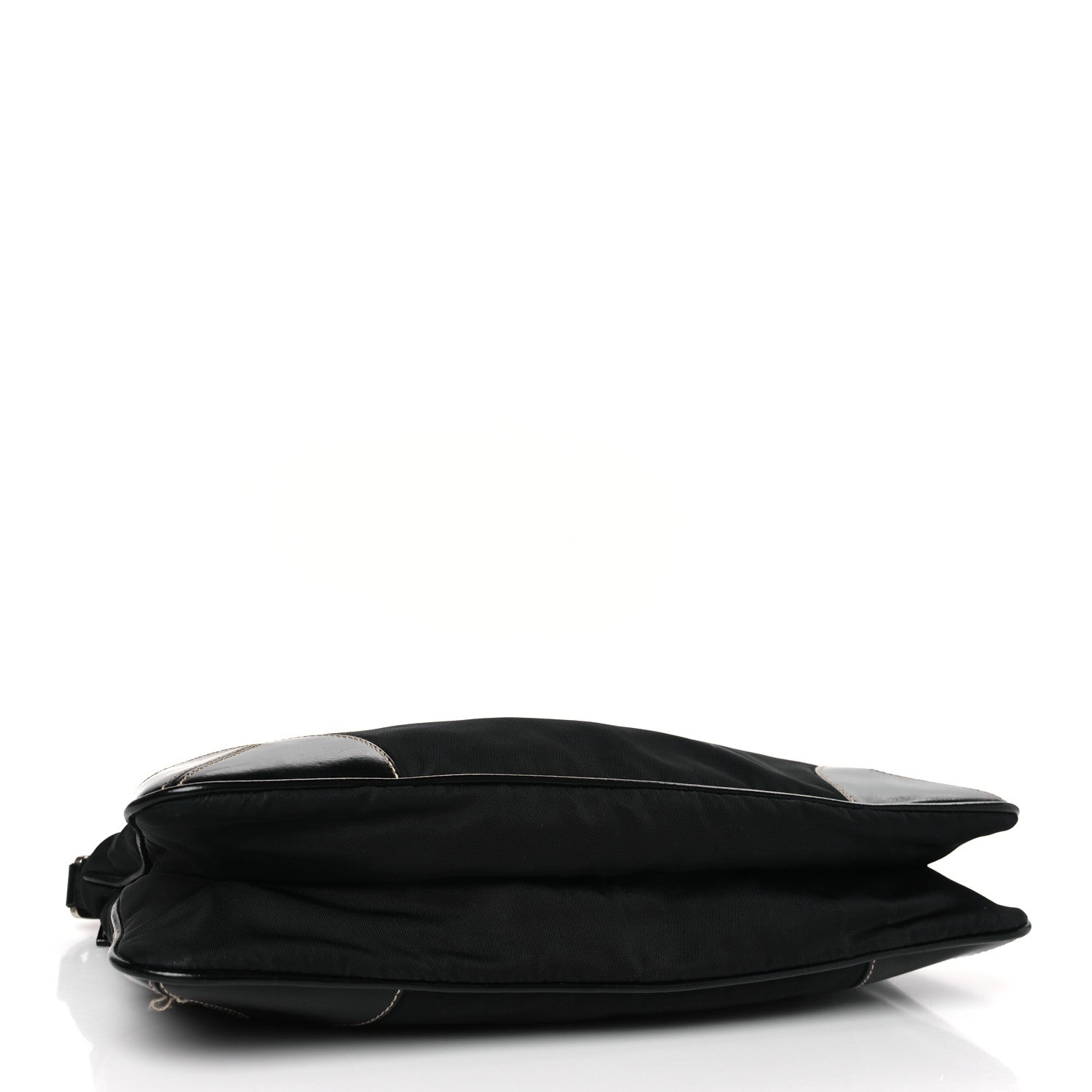 Prada Tessuto Light Nylon Soft Calf Shoulder Bag Black 4 of 9