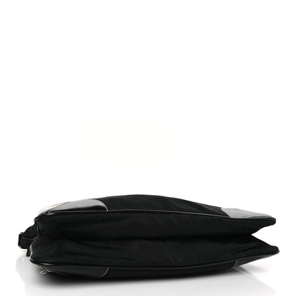 Prada Tessuto Light Nylon Soft Calf Shoulder Bag Black 4 of 9