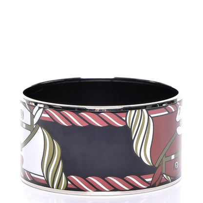 Hermes Enamel Printed Quadrige Extra Wide Bracelet 70 3 of 6