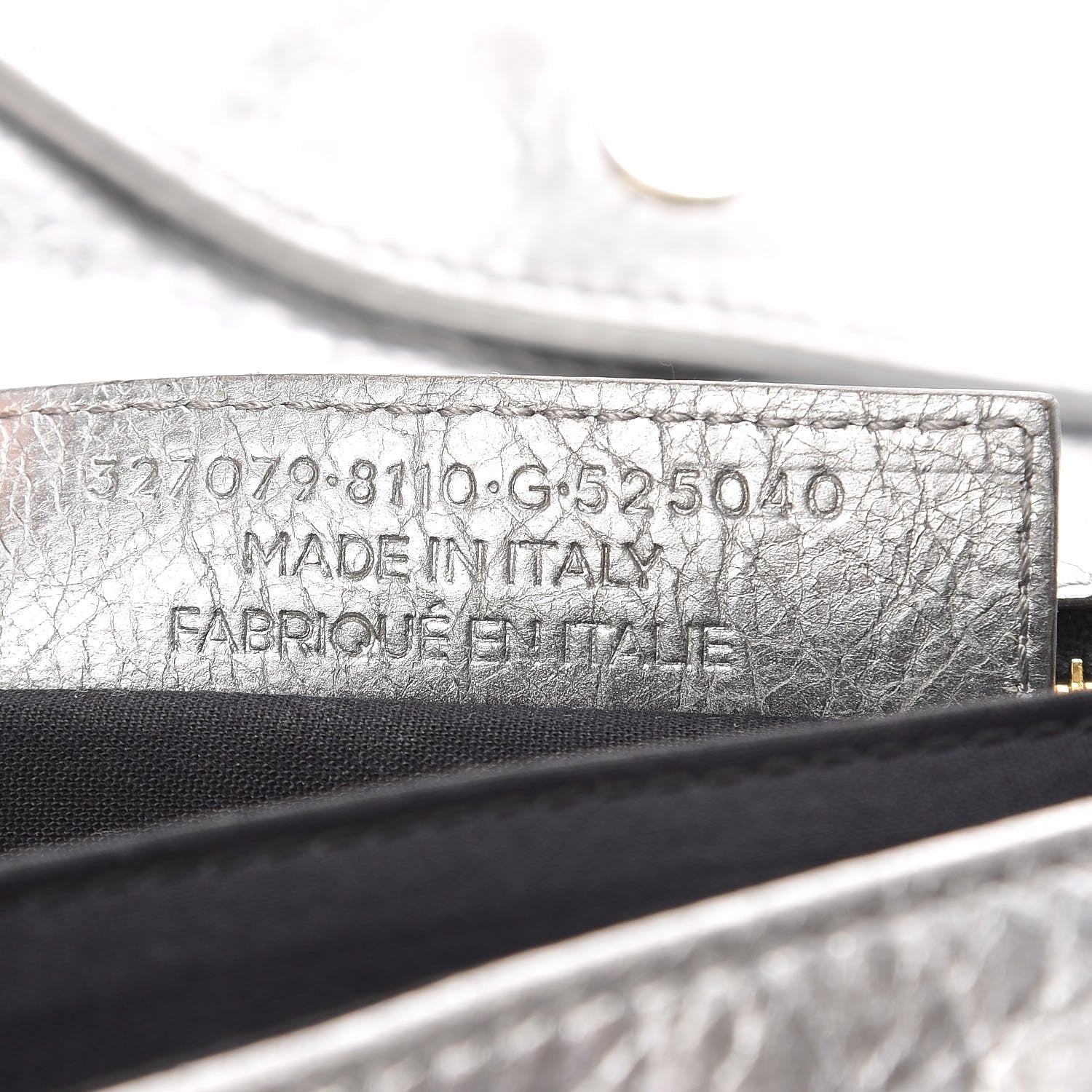 Balenciaga Agneau Giant 12 Gold Hardware Envelope Strap Clutch Gris Aluminum 8 of 11