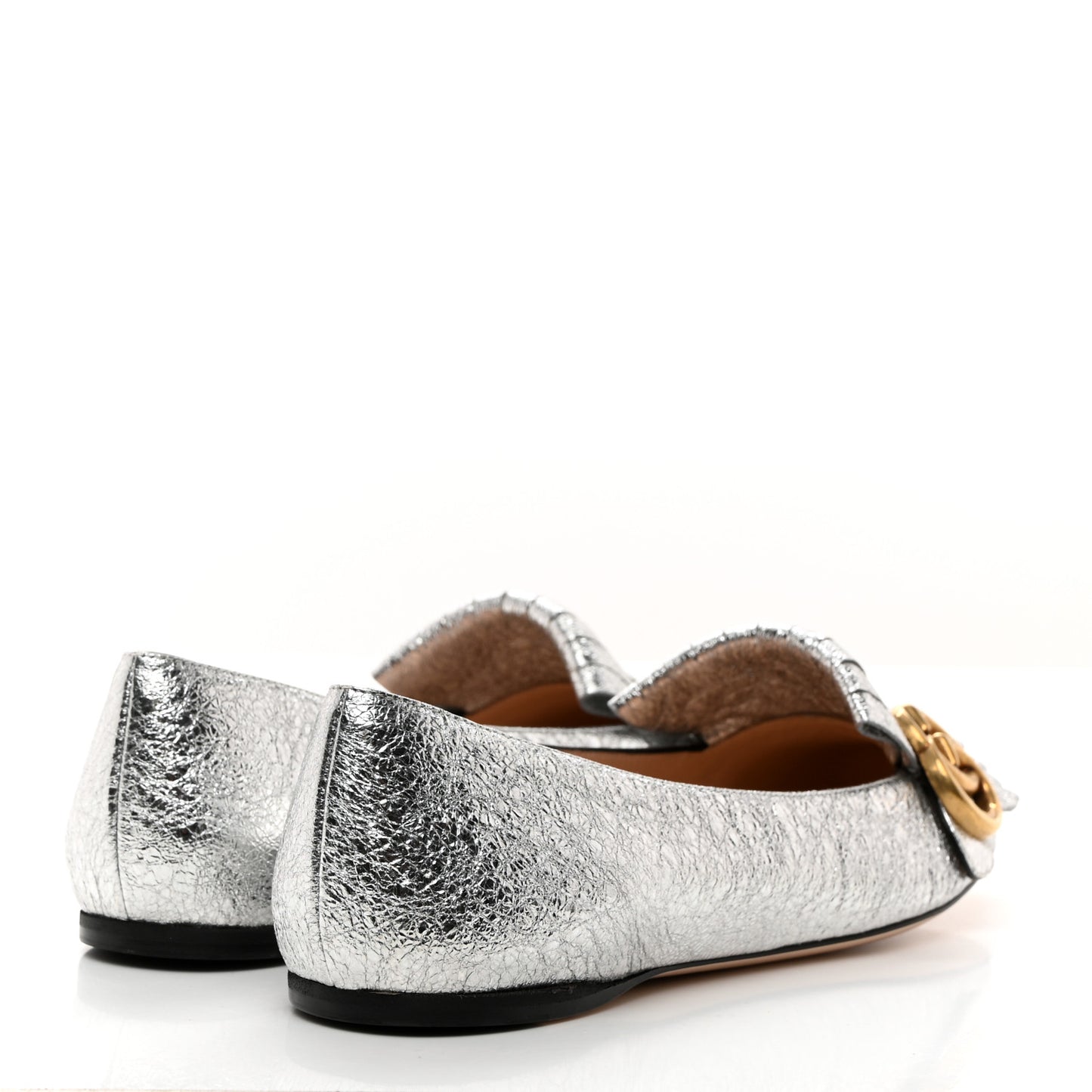 Galassia GG Marmont Fringe Flats 37.5 Argento