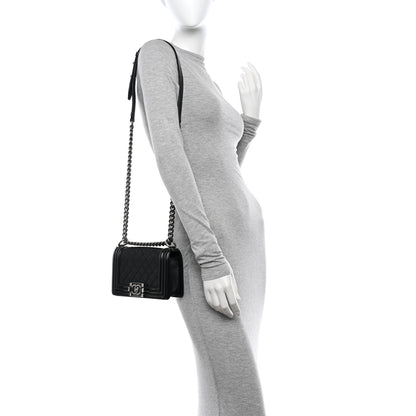 Chanel Goatskin Quilted Patent Small Duo Boy Flap Black 2 of 16