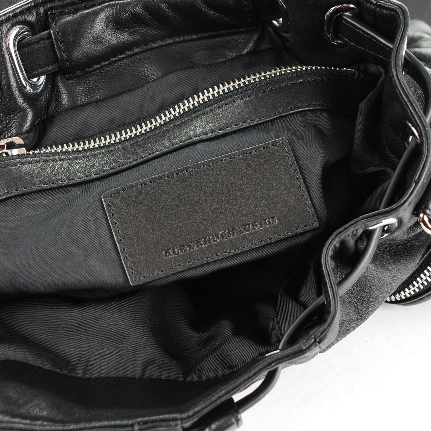 Alexander Wang Lambskin Mini Marti Backpack Washed Black Rhodium Hardware 6 of 8