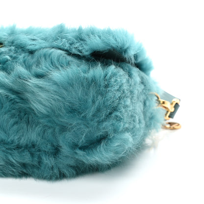 Fendi Alpaca Fur Large Baguette Blue 9 of 9