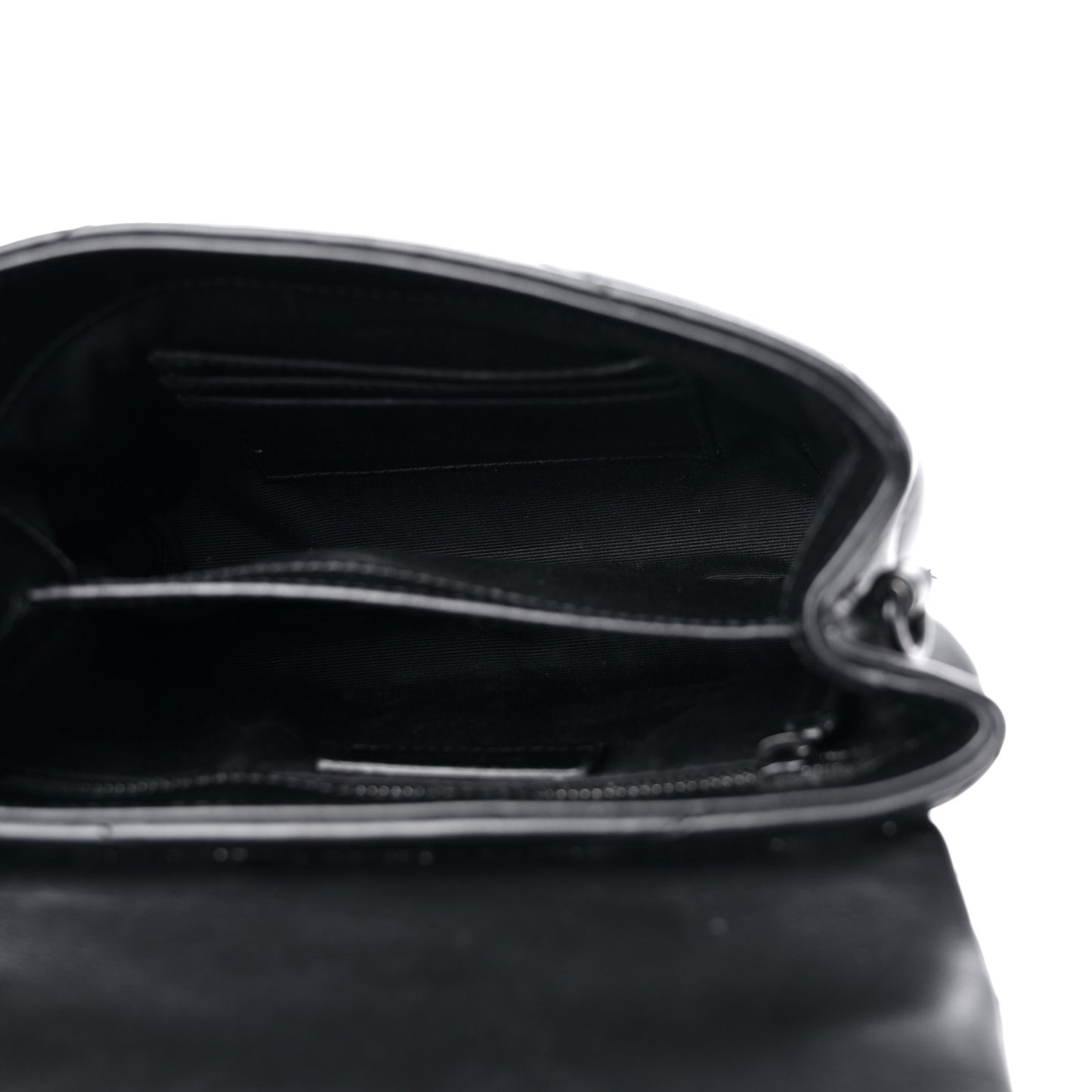 Calfskin Y Quilted Monogram Toy Loulou Crossbody Bag Black