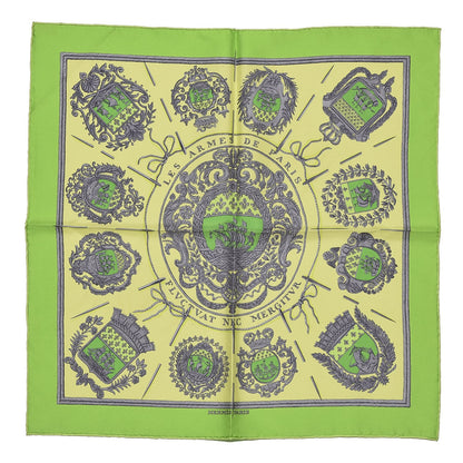 Hermes Silk Les Armes de Paris Pocket Square 1 of 4