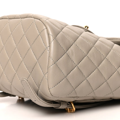 Chanel Calfskin Quilted Mini Urban Spirit Backpack Grey 9 of 9