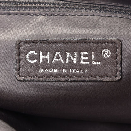 Chanel Lambskin Tweed Double Stitch Tote Black 5 of 5