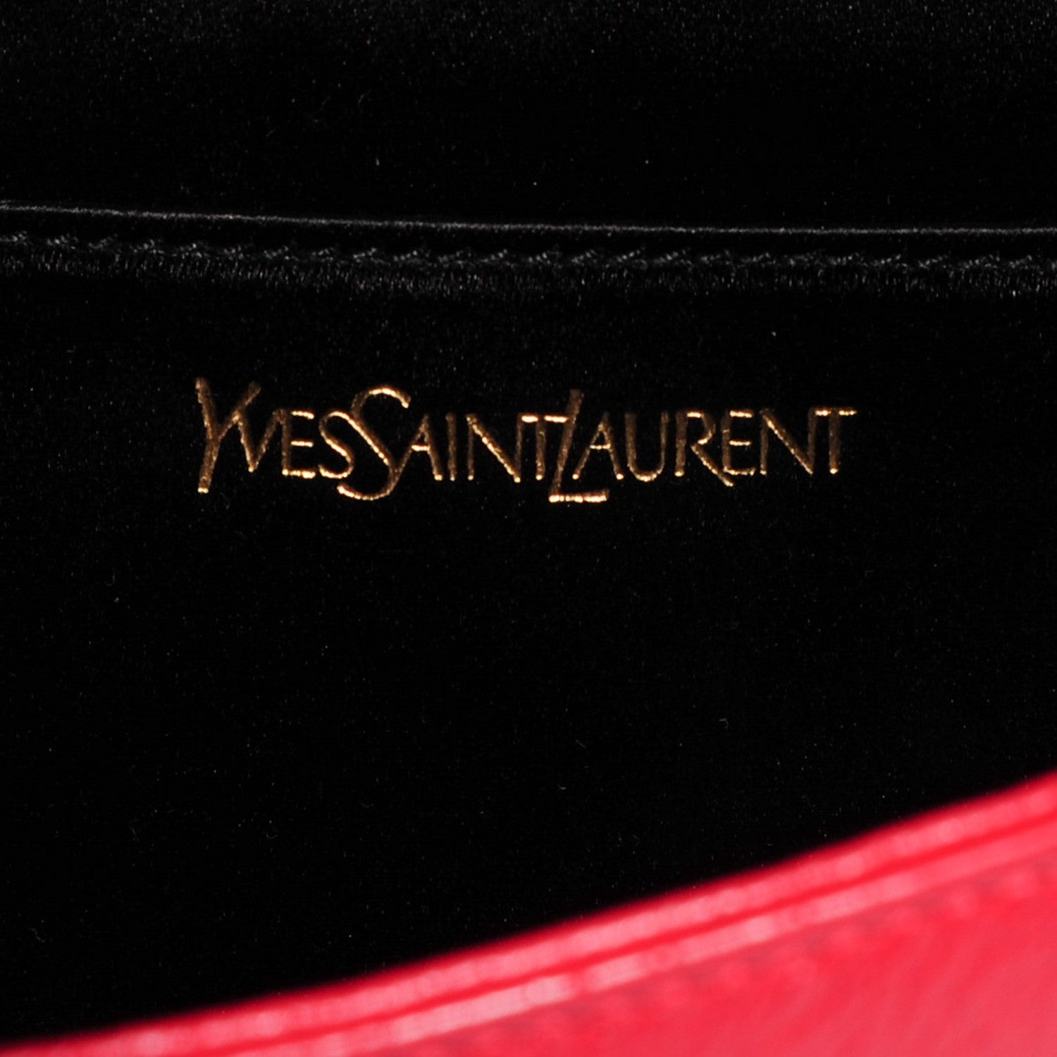 Saint Laurent Calfskin Monogram Large Belle De Jour Clutch Lipstick Red 6 of 7