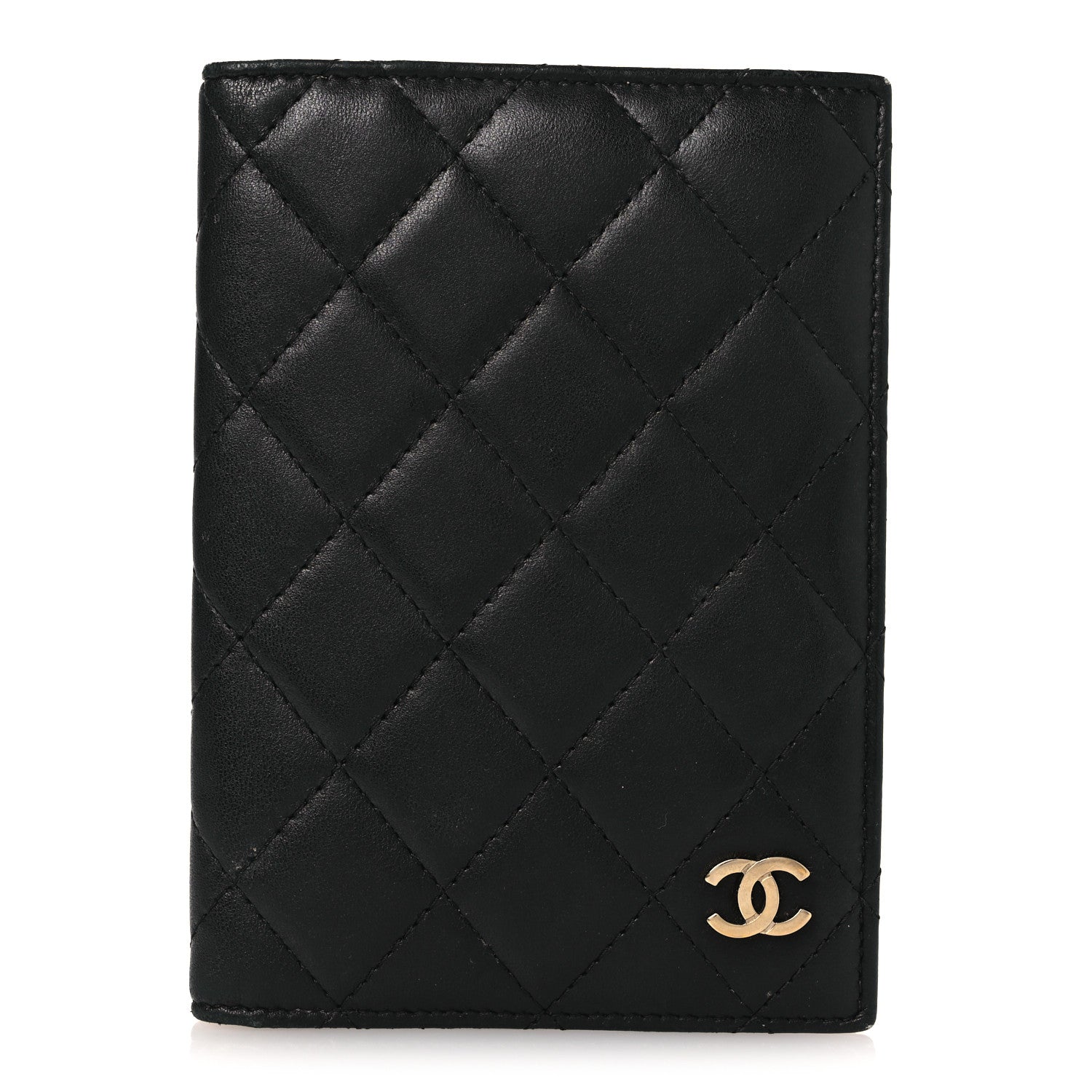 Chanel Lambskin Quilted Passport Holder Black 1 of 10