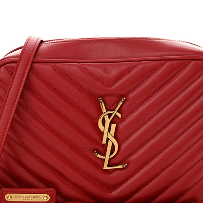 Saint Laurent Calfskin Matelasse Monogram Lou Camera Bag Rouge Eros 8 of 12