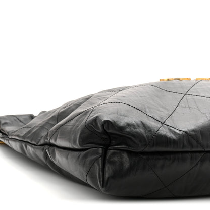 Chanel Crumpled Calfskin Quilted Chanel 22 Black 10 of 11