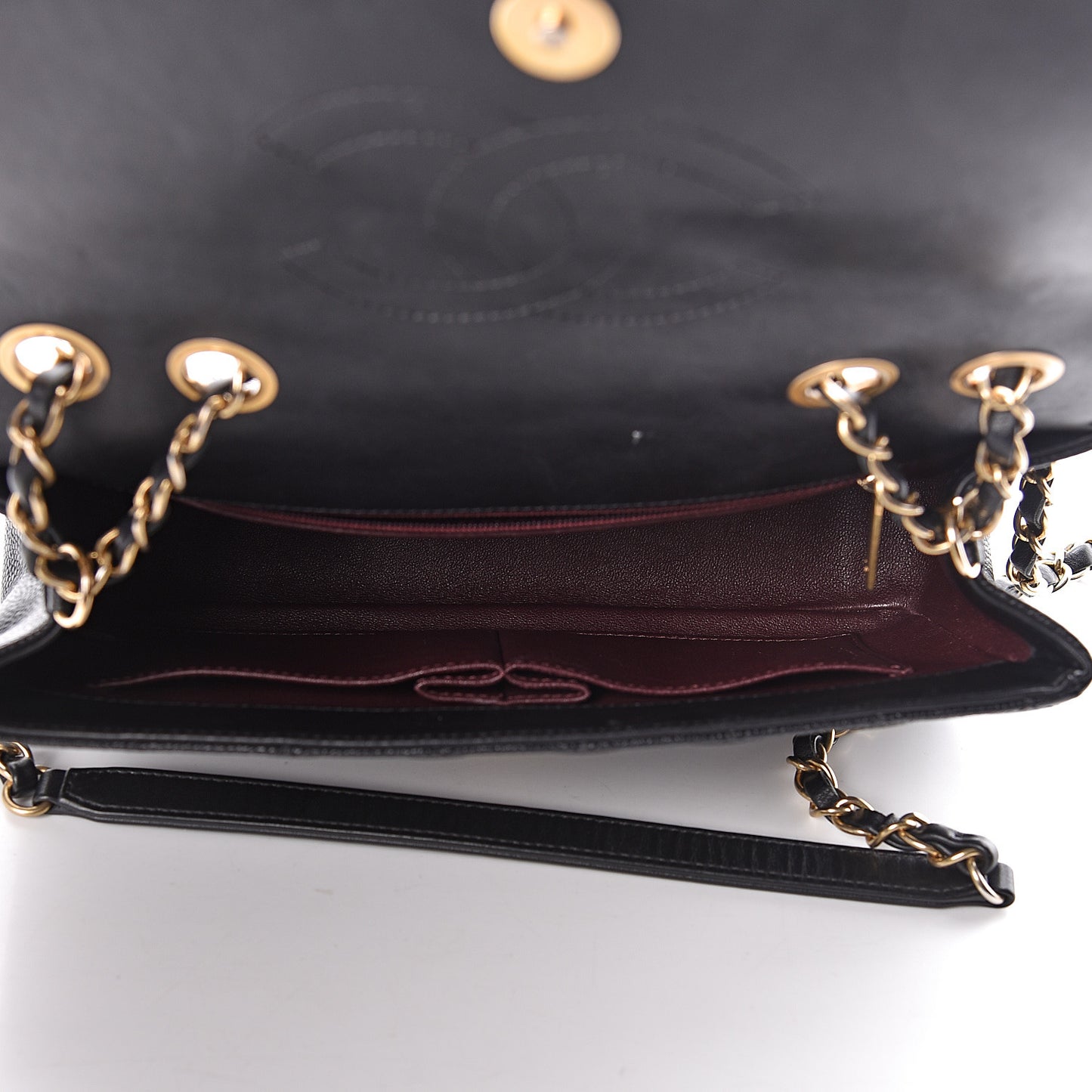 Caviar Quilted Medium CC Filigree Flap Black