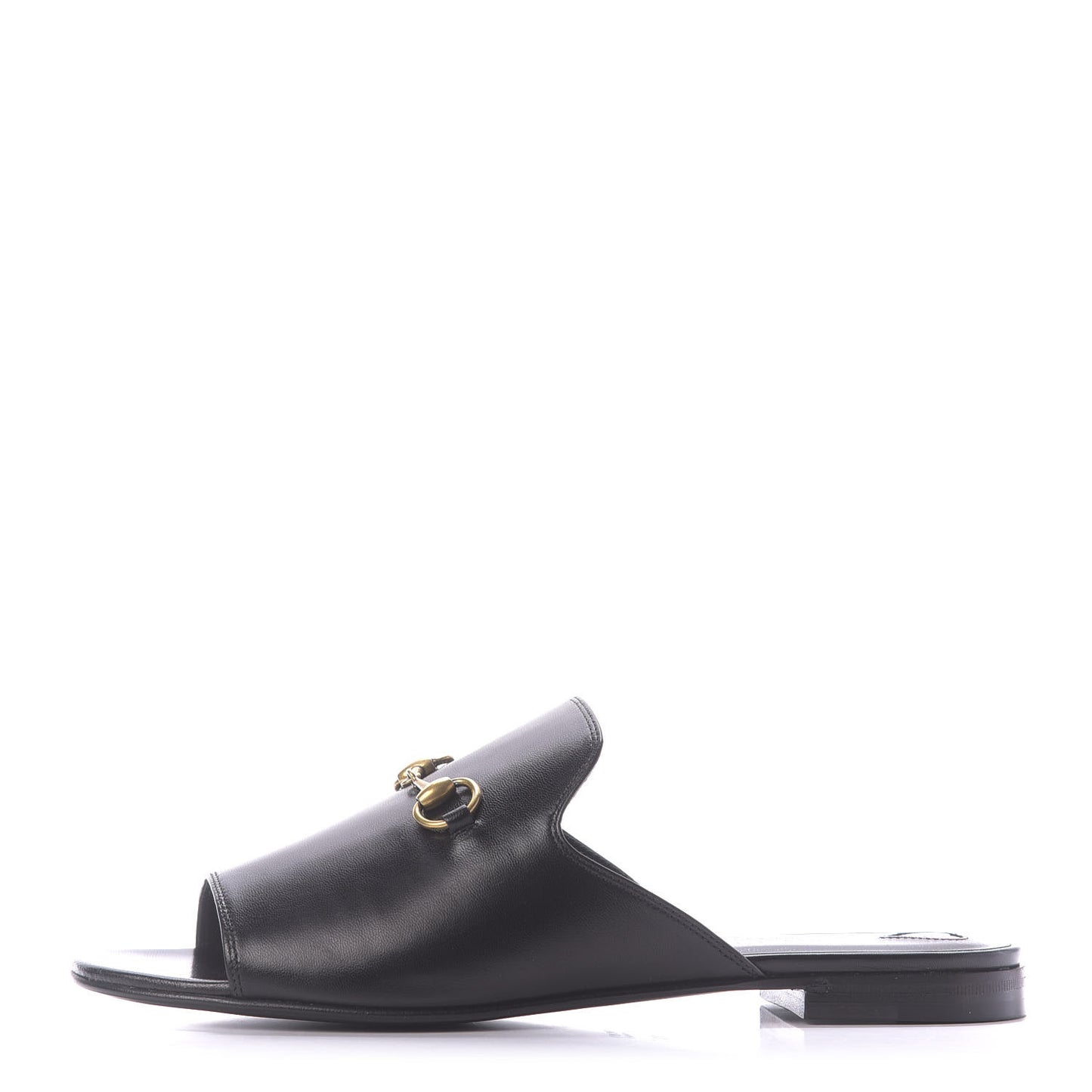 Malaga Kid Horsebit Slide Sandals 39 Black