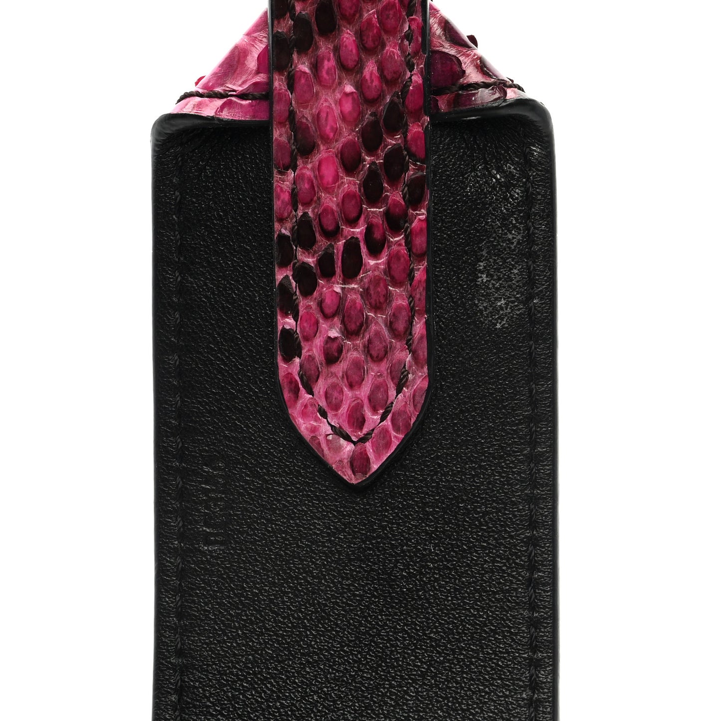 Snakeskin Calf Bandouliere Shoulder Strap Pink