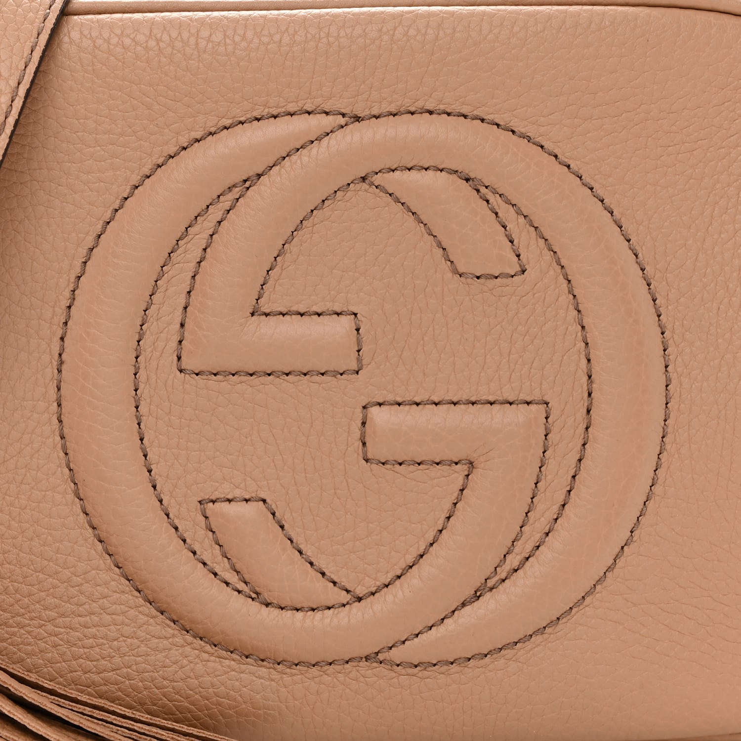 Gucci Pebbled Calfskin Small Soho Disco Bag Camelia 8 of 10
