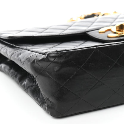 Chanel Lambskin Quilted Jumbo Single Flap Black 6 of 9