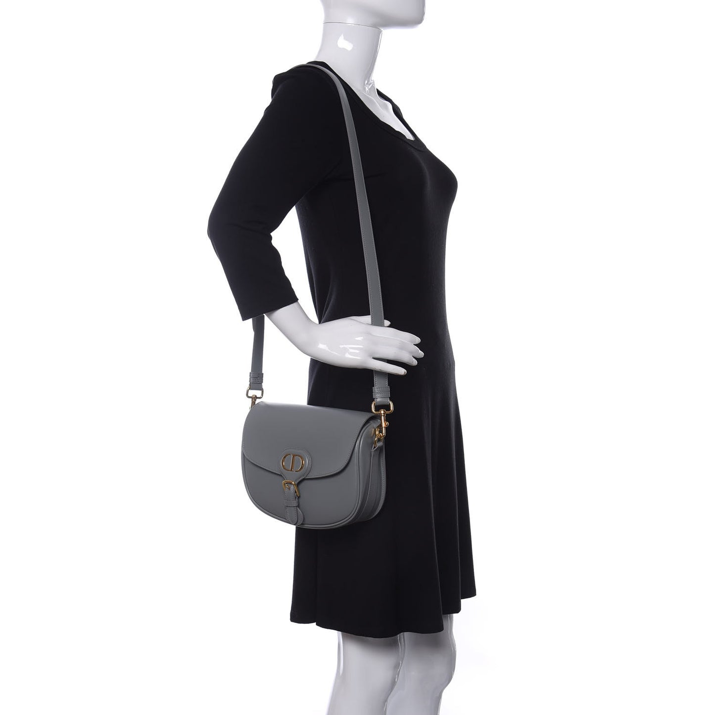 Box Calfskin Medium Bobby Flap Gray
