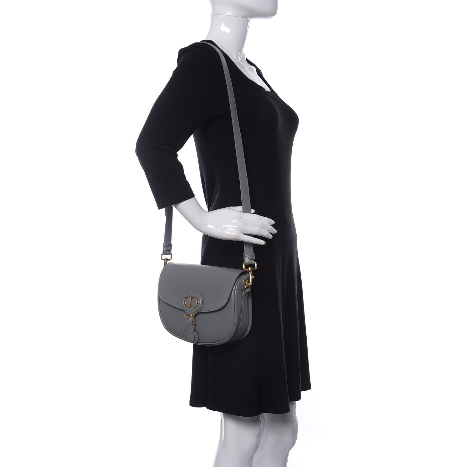 Christian Dior Box Calfskin Medium Bobby Flap Gray 2 of 14