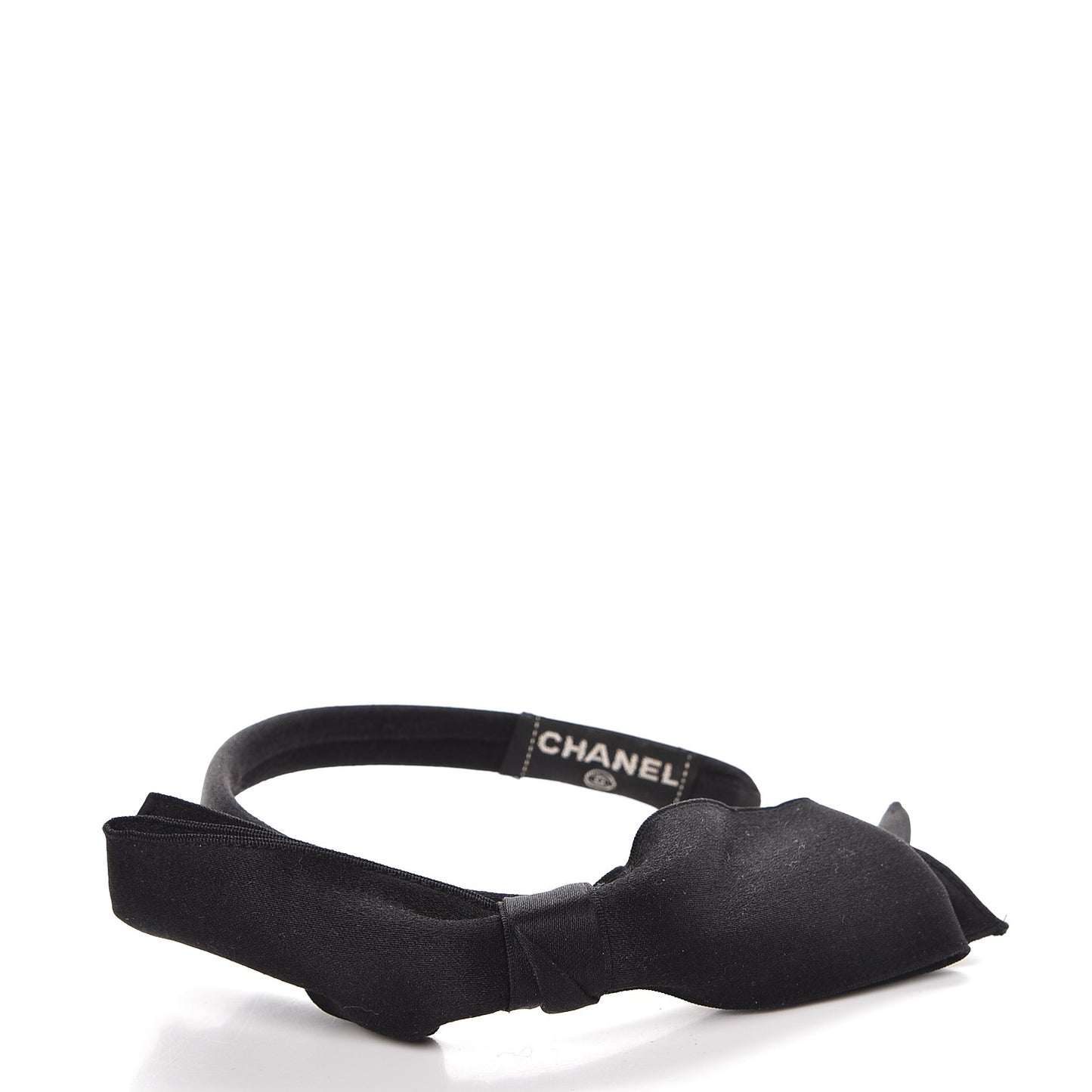 Silk Bow Headband Black