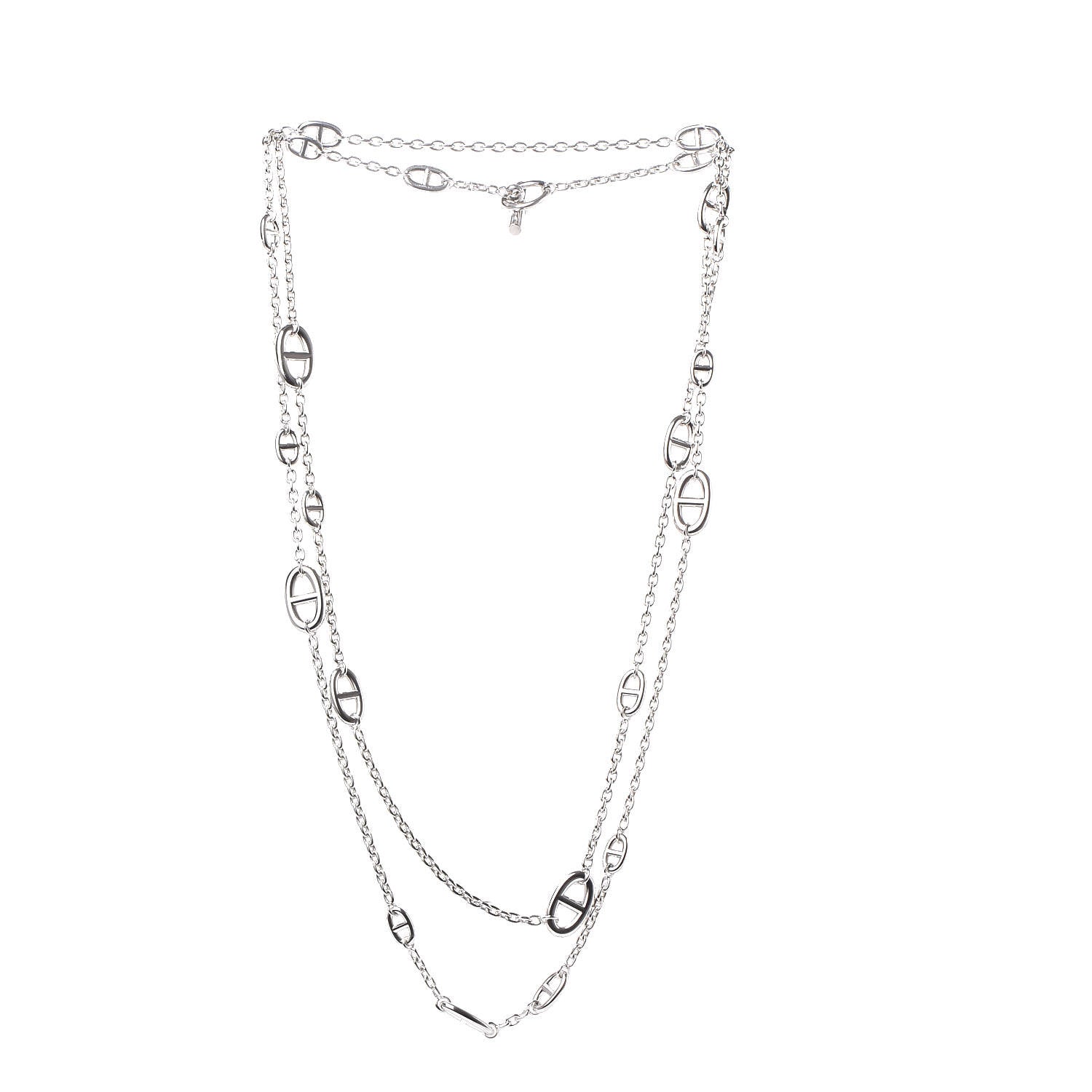 Hermes Sterling Silver Farandole Necklace 160 3 of 6