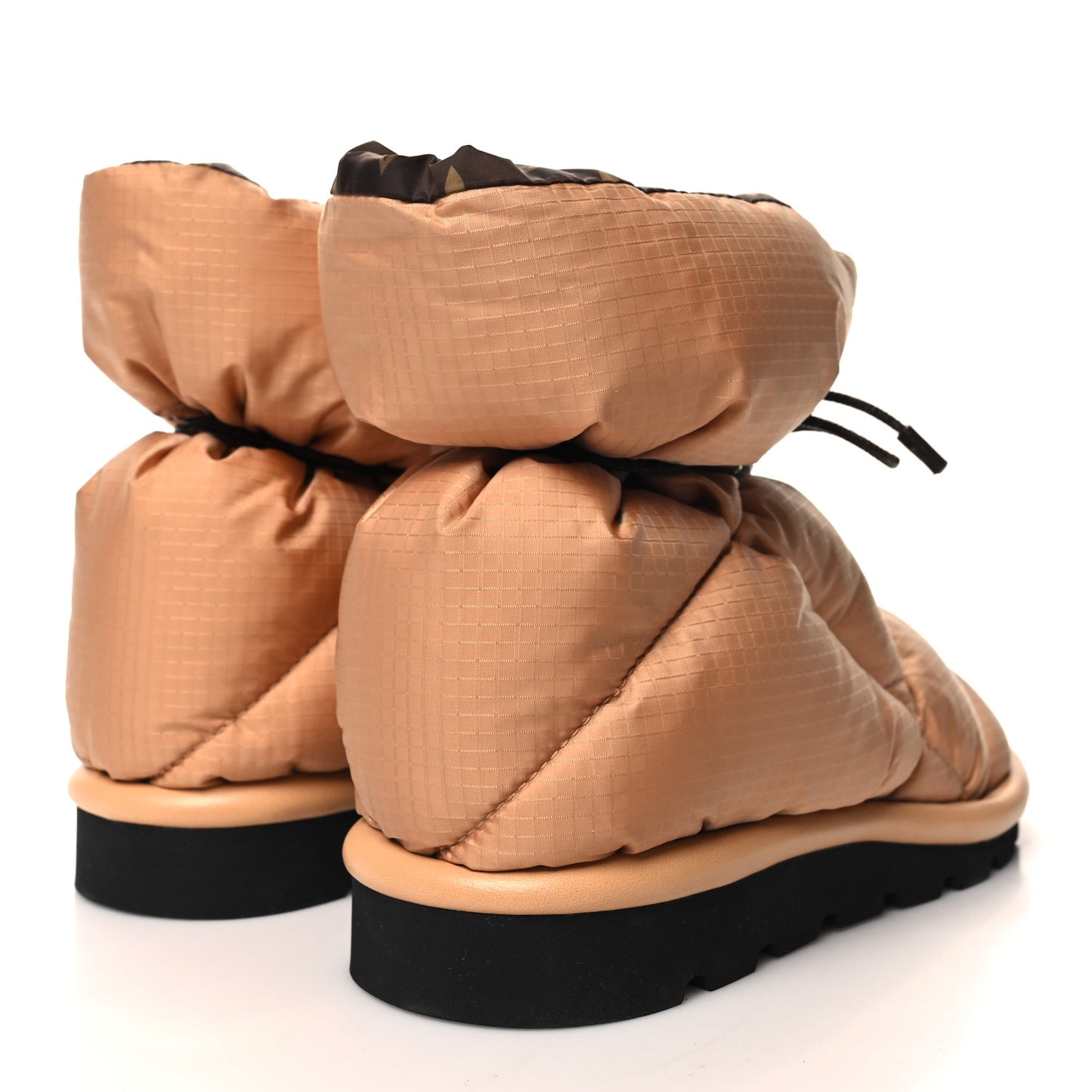 Nylon Monogram Pillow Comfort Ankle Boot 38 Beige