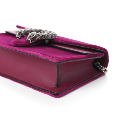 Gucci Velvet Super Mini Dionysus Shoulder Bag Fuchsia Violet Cyclamen 7 of 9