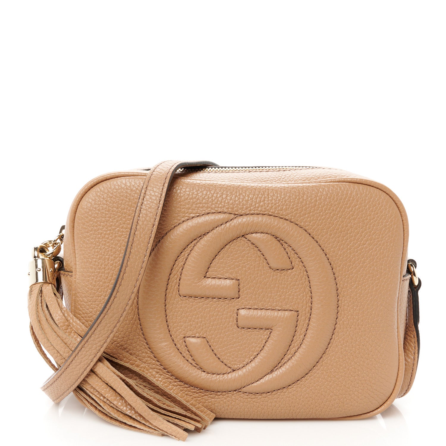 Gucci Pebbled Calfskin Small Soho Disco Bag Rose Beige 1 of 11
