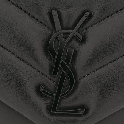 Saint Laurent Calfskin Y Quilted Monogram Monochrome Small Loulou Chain Satchel Black 11 of 11