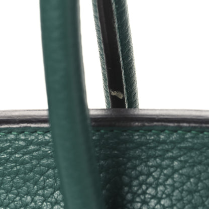 Hermes Taurillon Clemence Birkin 35 Malachite 16 of 17