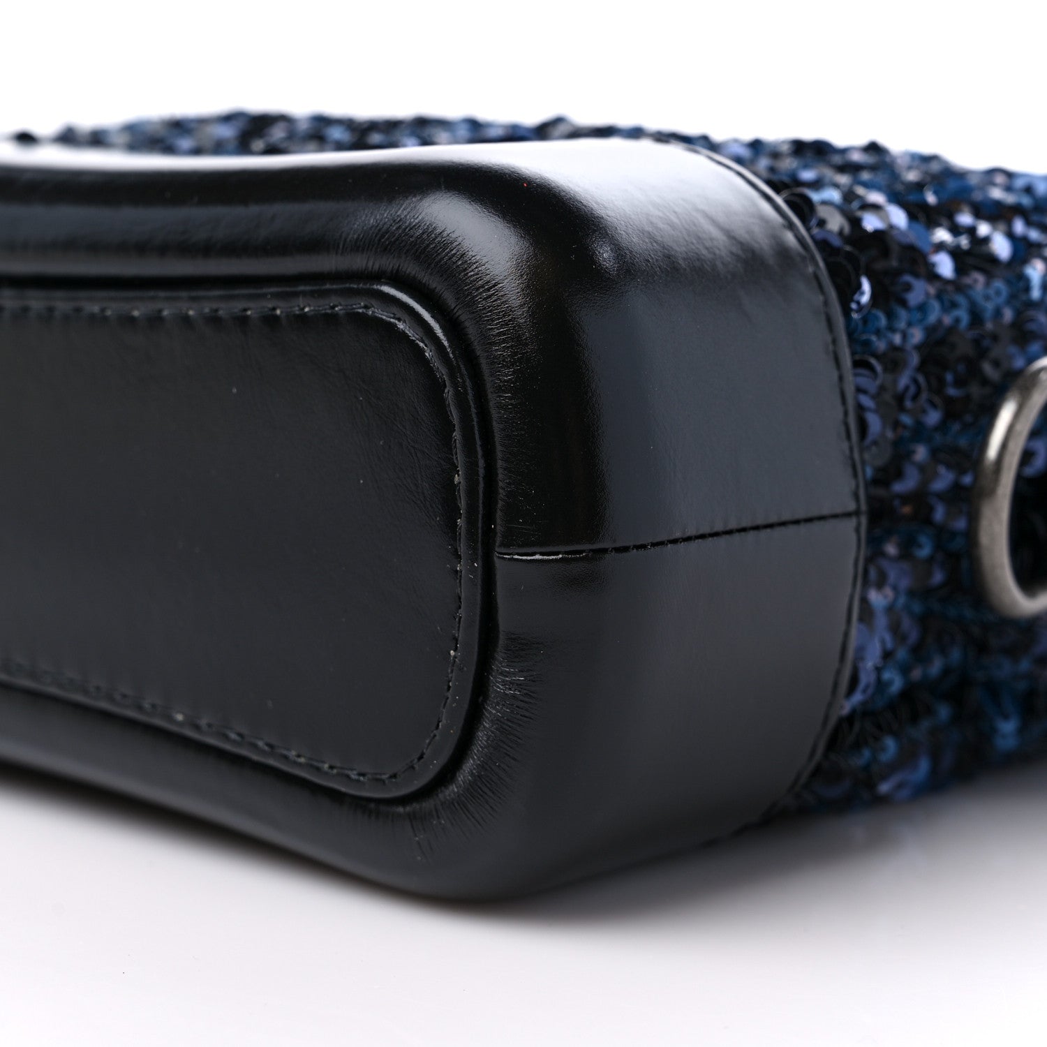 Chanel Sequin Calfskin Small Gabrielle Hobo Black Blue 9 of 9