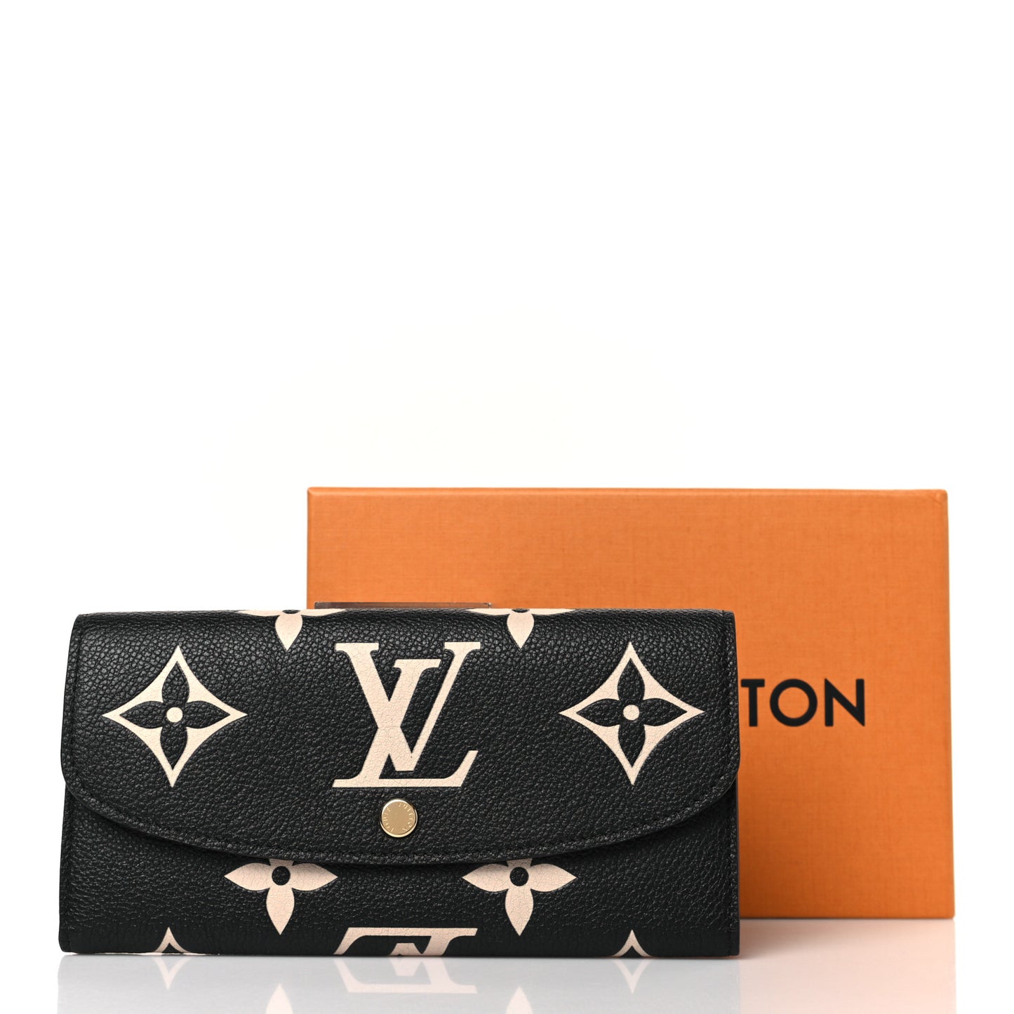 Empreinte Monogram Giant Emilie Wallet Black Beige